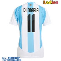 Argentina Angel Di Maria #11 Replica Home Shirt Ladies Copa America 2024 Short Sleeve